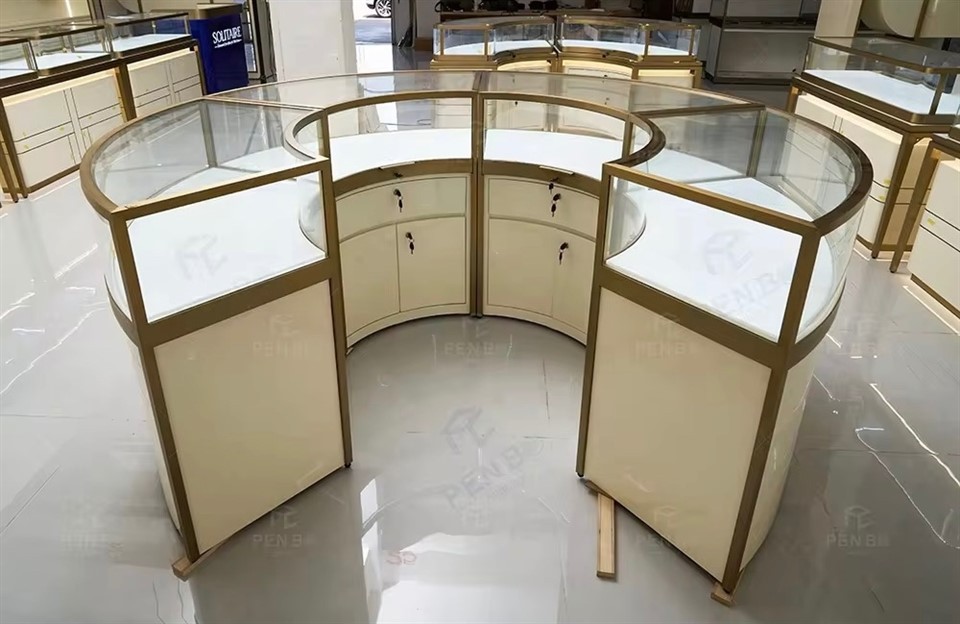 Juvelierizstrādājumu Led Showcase Mall kiosks
