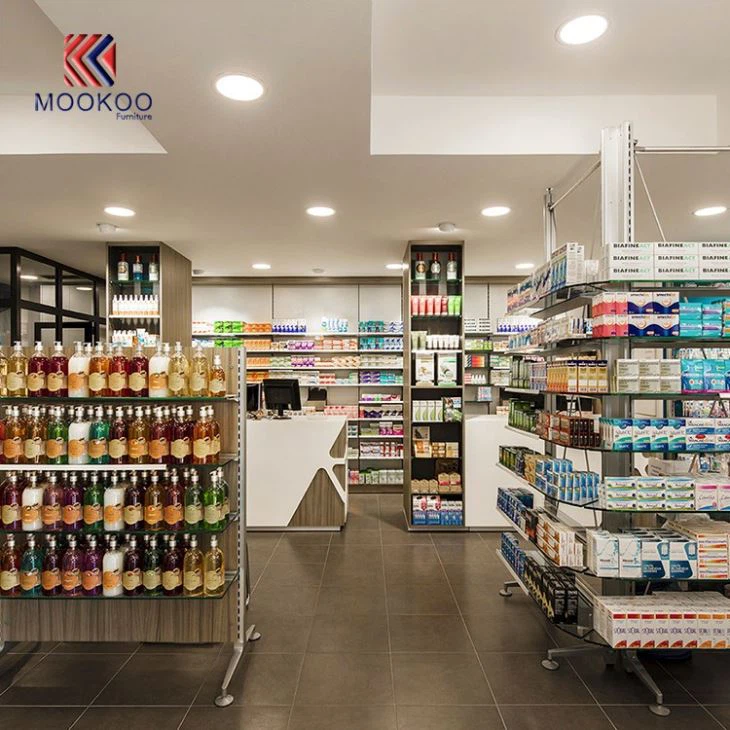 Customized Wooden Pharmacy Showcase