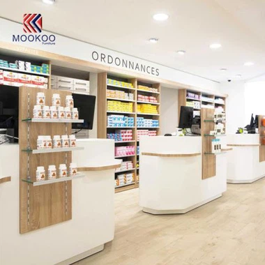 Farmacia veikalu aptieku vitrīna